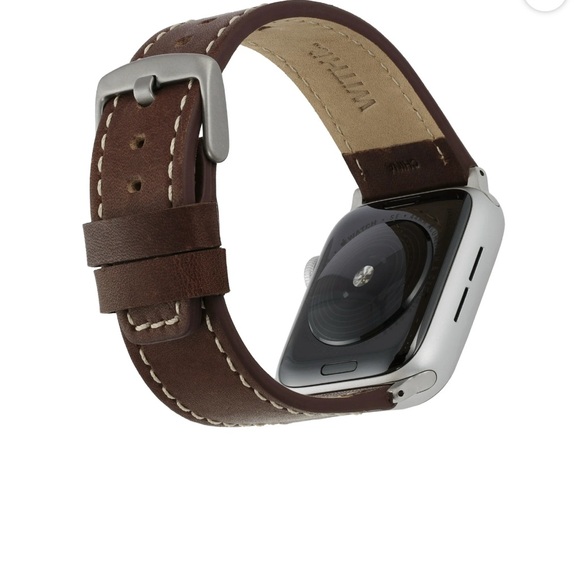 WITHit Brown Premium Leather Band for 42/44/45mmUltra/Ultra 2 (49mm) Apple Watch - Picture 2 of 9